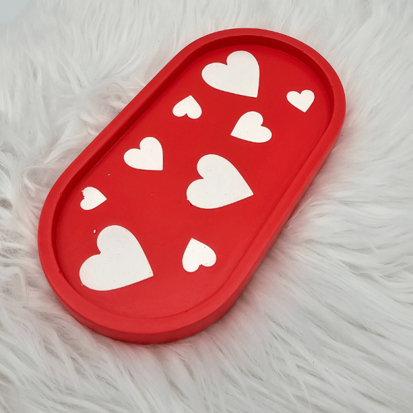 Herzen Set - Silikoneinlage / Silikonstempel